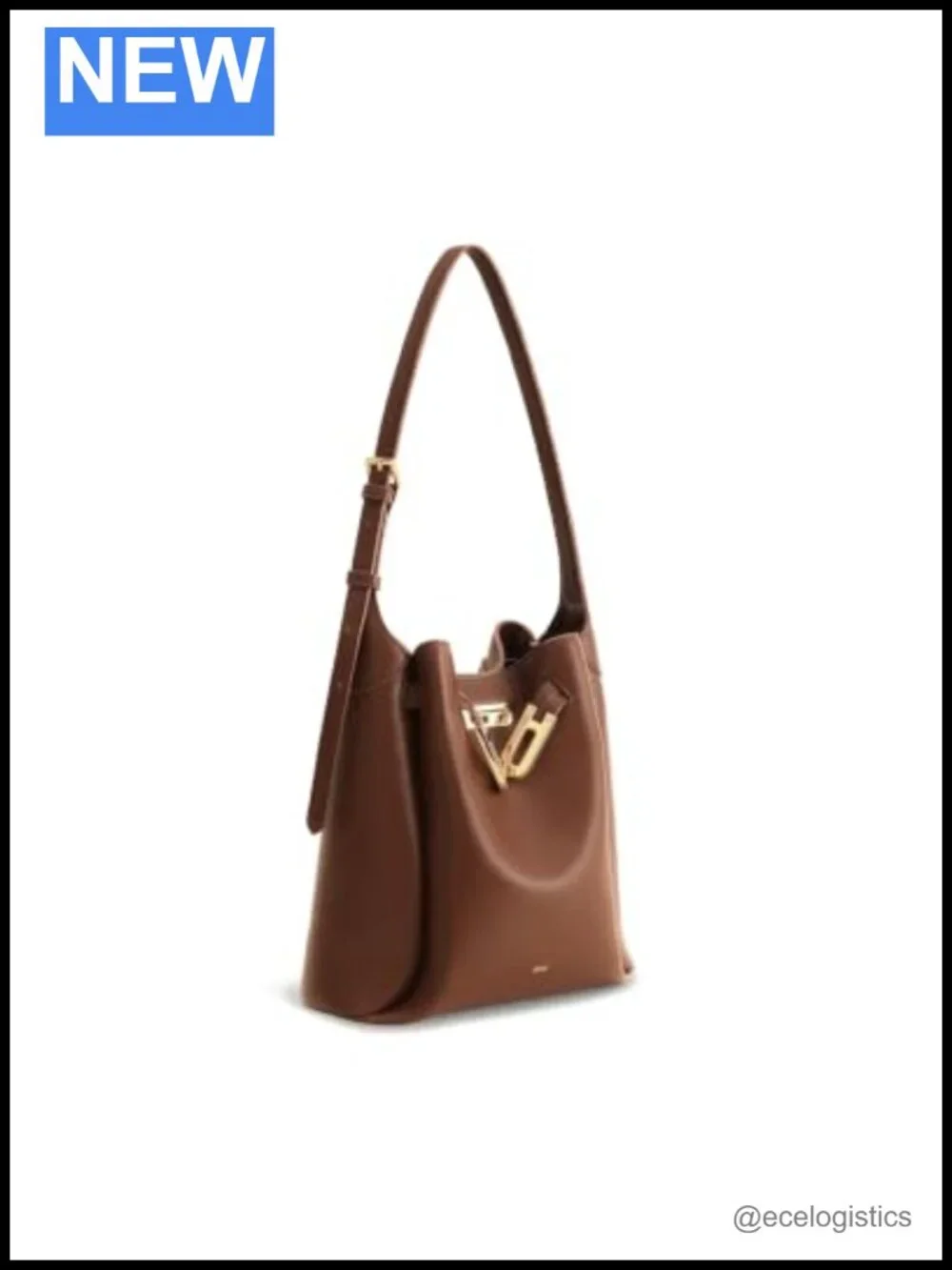 JW PEI Charlene Hobo Bag Faux Leather Double Buckle Shoulder Handbag